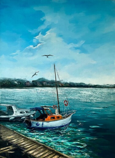 Peinture intitulée "I can hear the seag…" par Valeriia Ulianova, Œuvre d'art originale, Huile
