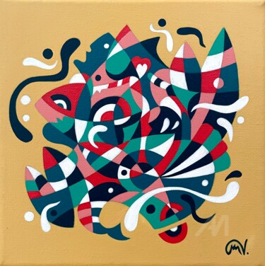 Pintura intitulada "SHAKA III" por Maguy Vaz (50nuancesdemarguerite), Obras de arte originais, Acrílico Montado em Armação e…