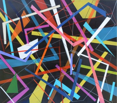 Painting titled "Enigma" by Stefano Tomasi, Original Artwork, Acrylic Mounted on Wood Stretcher frame