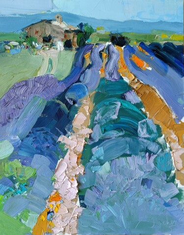 Malerei mit dem Titel "Lavendel" von Jana Scherer, Original-Kunstwerk, Öl