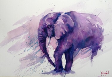 绘画 标题为“elephant 13” 由Giorgio Gosti, 原创艺术品, 水彩