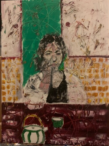 Pittura intitolato "Ennuyeux" da Toshio Asaki, Opera d'arte originale, Olio