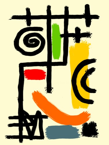 数字艺术 标题为“celui qui rit” 由Franck Vidal, 原创艺术品, 数字油画