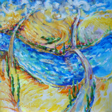 On the other Side Peinture intitulée "On the other Side" par Ruslan Pushkash, Œuvre d'art originale, Huile Monté sur Châssis en bois