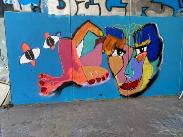Peinture intitulée "GRAFFITI 3,00/2,50…" par Francoise Leblanc, Œuvre d'art originale, Acrylique