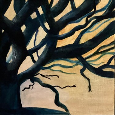 Peinture intitulée "L arbre bleu" par Annie Proust, Œuvre d'art originale, Acrylique
