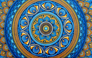 Schilderij getiteld "Sinfonía Cósmica" door Muluc, Origineel Kunstwerk, Acryl