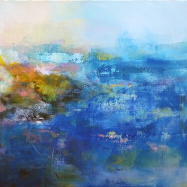 Peinture intitulée "L'estuaire" par Marianne Quinzin, Œuvre d'art originale, Acrylique Monté sur Châssis en bois