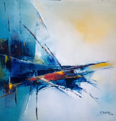 제목이 "Aucun titre"인 미술작품 Zahia Hachache  Artiste-Peintre로, 원작, 기름 나무 들것 프레임에 장착됨