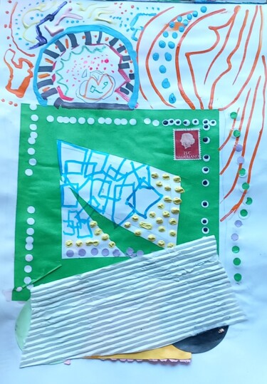 Collages titled "boedapest 2" by Ronnie Kolner, Original Artwork, Collages