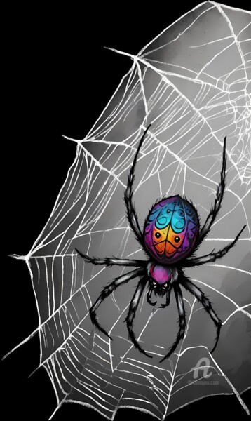 Abstract Fantasy #20 - Spiderweb Arts numériques intitulée "Abstract Fantasy #2…" par Vincent Litoux, Œuvre d'art originale, Image générée par l'IA