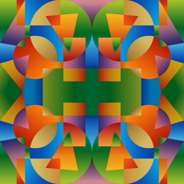 Digital Arts titled "Geometric Pattern 0…" by Shamim Shaikh, Original Artwork, 2D Digital Work