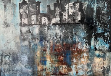 Painting titled "Nuit D’automne" by Jamila Gomzi, Original Artwork, Acrylic