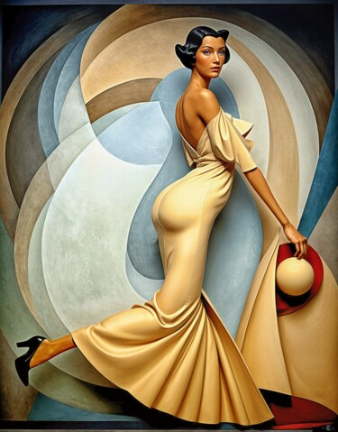 Arts numériques intitulée "LA POSE (60CM X 47C…" par Nictsi Khamira, Œuvre d'art originale, Peinture numérique