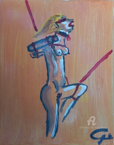 Painting "Soulevée" 绘画 标题为“Painting "Soulevée"” 由Rikortgallery, 原创艺术品, 丙烯 安装在其他刚性面板上
