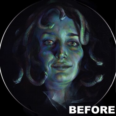 Medusa - Istantanea 绘画 标题为“Medusa - Istantanea” 由Francesco Filippelli, 原创艺术品, 丙烯 安装在铝上