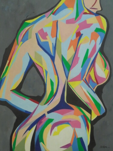 绘画 标题为“TORSO WOMAN 2 POPART” 由Liubov Aristova, 原创艺术品, 油 安装在木质担架架上