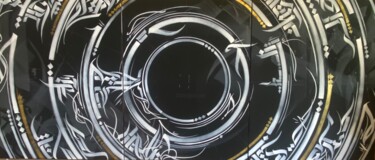 Schilderij getiteld "sans titre" door Zak Mejnioui, Origineel Kunstwerk, Acryl Gemonteerd op Frame voor houten brancard