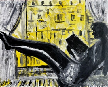 Pittura intitolato "Letture" da Mario Pratesi, Opera d'arte originale, Olio Montato su Cartone