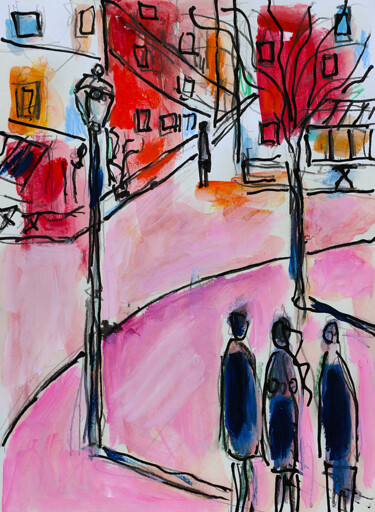 Peinture intitulée "Tendre Paris3" par Jean Mirre, Œuvre d'art originale, Huile
