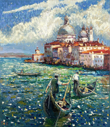 Картина под названием "Morning in Venice" - Evgeny Chernyakovsky, Подлинное произведение искусства, Масло Установлен на Дере…