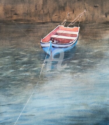 Pintura titulada "Entre cuerdas" por Benilde, Obra de arte original, Acuarela