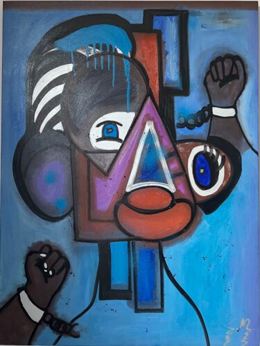 Peinture intitulée "Liberty : 30*40 oil…" par Cherif Mama, Œuvre d'art originale, Huile Monté sur Panneau de bois