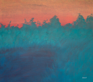 Reeds at sunset 「Reeds at sunset」というタイトルの絵画 Rimma Savinaによって, オリジナルのアートワーク, アクリル