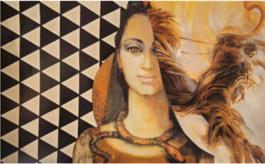 Collages titled "Inbetween" by Adriana Benatti, Original Artwork, Collages Mounted on Cardboard