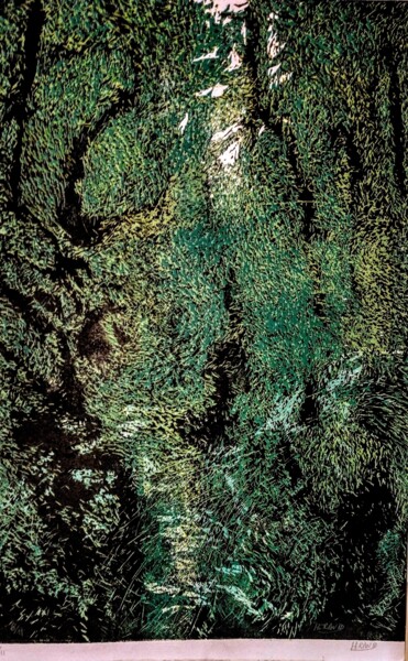 印花与版画 标题为“grand fourmillement” 由Dominique Louis Heraud, 原创艺术品, 雕刻