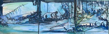 绘画 标题为“Poltronage” 由Anne-Gaëlle Feger, 原创艺术品, 油 安装在木质担架架上