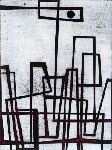Painting titled "Relic Fragment 1." by Petr Strnad, Original Artwork, Acrylic