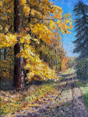 Autumn Glory, Black Forest landscape painting. 绘画 标题为“Autumn Glory, Black…” 由Julia Strittmatter, 原创艺术品, 油 安装在木质担架架上