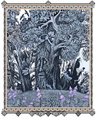 数字艺术 标题为“Die alte Eiche und…” 由Konstantin Avdeev, 原创艺术品, 数字油画