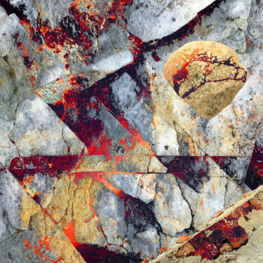数字艺术 标题为“heart made of stone” 由Ad.Inf, 原创艺术品, 数字拼贴