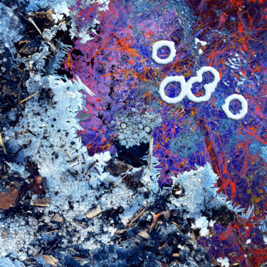 数字艺术 标题为“foamy rings of snow” 由Ad.Inf, 原创艺术品, 数字拼贴