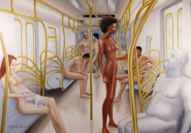 Babel station to paradise 1 绘画 标题为“Babel station to pa…” 由Christophe Stephan Durand, 原创艺术品, 油 安装在木质担架架上