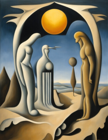 Arte digital titulada "Dialogo Cosmico" por Jaycob Relucenti, Obra de arte original, Pintura Digital