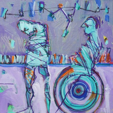 绘画 标题为“comparaison” 由Artur Majka, 原创艺术品, 丙烯 安装在纸板上