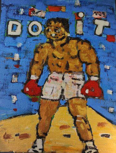 Painting titled "Charly Nuts" by Nos.Ph, Original Artwork, Acrylic Mounted on Wood Stretcher frame