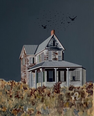Peinture intitulée "Les Corbeaux" par Paddy Manlay (Paddy), Œuvre d'art originale, Acrylique Monté sur Châssis en bois