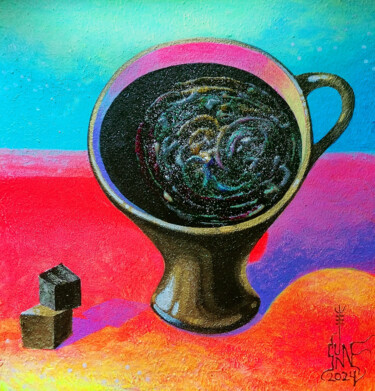 绘画 标题为“your cosmic coffee” 由Serge Sunne, 原创艺术品, 丙烯