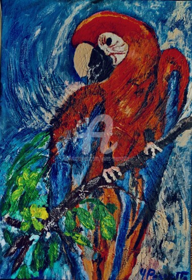 Peinture intitulée "The Parrot of Perro…" par Yves Perrotte, Œuvre d'art originale, Acrylique Monté sur Châssis en bois
