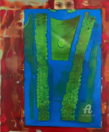 Painting titled "Sasza" by Karolina Zglobicka, Original Artwork, Oil Mounted on Other rigid panel