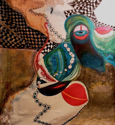 Peinture intitulée "High Monkey" par Babette Van Emmerik, Œuvre d'art originale, Acrylique