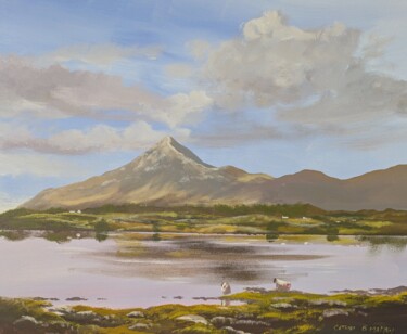 Peinture intitulée "Croagh Patrick moun…" par Cathal O Malley, Œuvre d'art originale, Acrylique