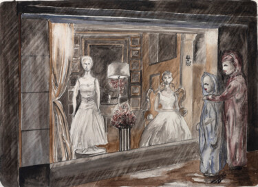 绘画 标题为“Wedding” 由Thierry Falise, 原创艺术品, 水彩