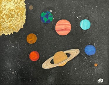 Painting titled "Cosmic Symbiosis" by Michaela Unterberger, Original Artwork, Acrylic