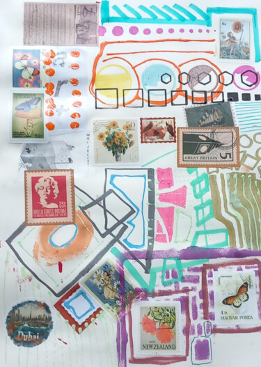 Collages titled "Marlyn" by Ronnie Kolner, Original Artwork, Collages