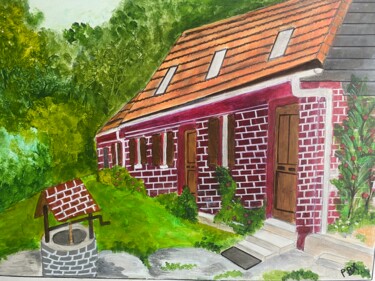 Peinture intitulée "Pays de caux" par Philippe Bourbonneux, Œuvre d'art originale, Acrylique